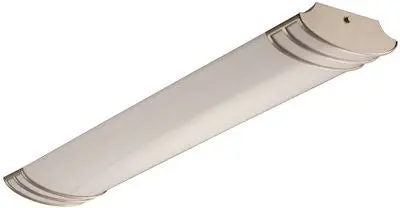Interior Light Fixture 2-32W T-8 Brushed Nickel 4 Ft. 1