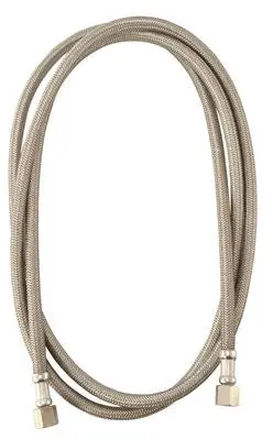 Fluidmaster No-Burst Ice Maker Connector Supply Line, 1-4" Compression X 1-4" Compression X 72" Long, Stainless 1