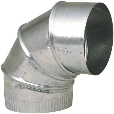 3 In  Galvanized 90 Degree Adjustable Elbow 24 Gauge 1