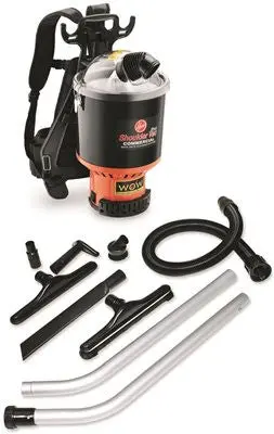 Hoover&Reg; Shoulder Vac Pro Commercial Backpack Vacuum Cleaner With 48-Inch Sjt Cord, 8.5 Amps, 9.2 Lbs. 1