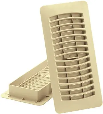 Imperial&Trade; Plastic Floor - Ceiling Register, 4X12 In., Almond 1