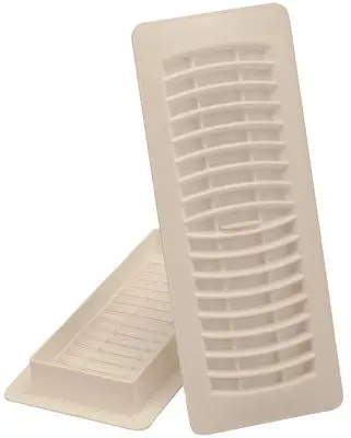 Imperial&Trade; Plastic Floor - Ceiling Register, 4X12 In., Bone White 1