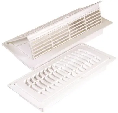 Imperial&Trade; Plastic Floor - Ceiling Pop-Up Register And Deflector, 4X12 In., White 1
