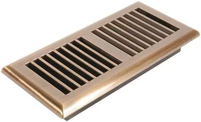 Imperial&Trade; Louvered Floor Register, 4X10 In., Antique Brass, 6 Registers Per Case 1