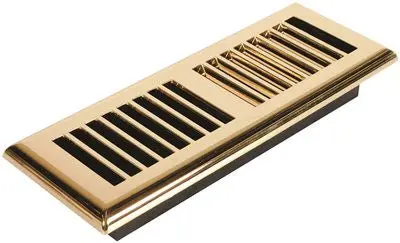 Imperial&Trade; Louvered Floor Register, 3X10 In., Satin Brass, 6 Registers Per Case 1