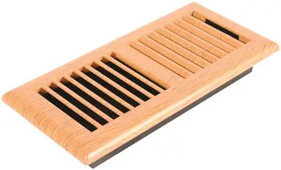 Imperial&Trade; Louvered Plastic Floor Register, 4X10 In., Light Oak, 6 Registers Per Case 1