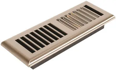 Imperial&Trade; Louvered Plastic Floor Register, 3X10 In., Satin Nickel, 6 Registers Per Case 1