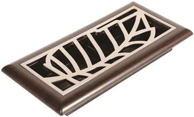 Imperial&Trade; Rain Forest Floor Register, 4X10 In., Satin Nickel - Mocha, 6 Registers Per Case 1