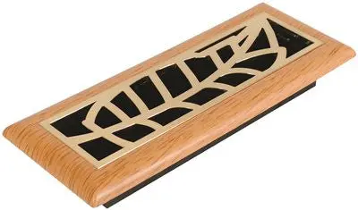 Imperial&Trade; Rain Forest Floor Register, 3X10 In., Satin Brass - Light Oak, 6 Registers Per Case 1