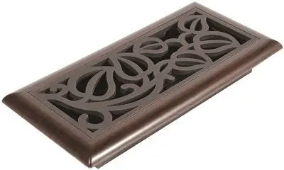 Imperial&Trade; Vine Floor Register, 4X10 In., Oil-Rubbed Bronze - Mocha, 6 Registers Per Case 1