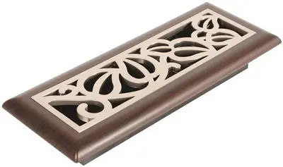 Imperial&Trade; Vine Floor Register, 3X10 In., Satin Nickel - Mocha, 6 Registers Per Case 1