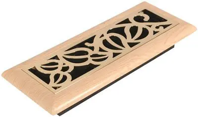 Imperial&Trade; Vine Floor Register, 3X10 In., Satin Brass - Maple, 6 Registers Per Case 1