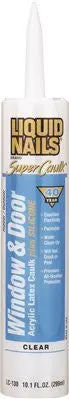 Liquid Nails&Reg; Super Caulk Clear 10.1 Oz Cartridge 1