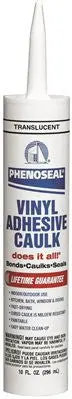 Phenoseal Vinyl Adhesive Caulk 10 Oz., Transluscent 1