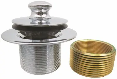 Push Pull&Reg; Bathtub Stopper With Bushing, Chrome Plated 1