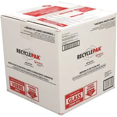 Recyclepak&Reg; Prepaid Medium Cfl Recycling Box, 15 X 15 X 15 In. 1