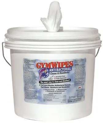 Gymwipes&Reg; Antibacterial Wipes, 8X6 In., 700-Count Bucket 1
