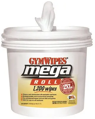 Gym Wipes Mega Roll Bucket. 1200 Ct 1