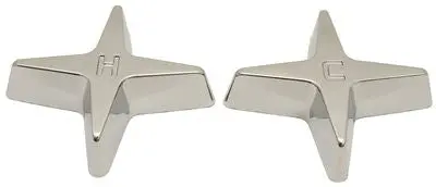 Cross Handles Universal Fit 1-2"  Chrome Plated 1