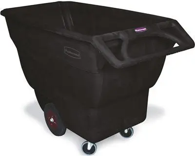 Rubbermaid&Reg; Commercial Standard-Duty Structural Foam Tilt Truck, Black, 3-4 Cu. Yd. 1