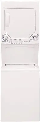 Ge&Reg; Unitized Spacemaker&Reg; 2.0 Cu. Ft. Washer And 4.4 Cu. Ft. Gas Dryer, White, 12 Washer-4 Dryer Cycles 1