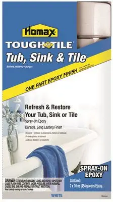 Tough As Tile Tub, Sink, And Tile Epoxy Finish, Spray-On, White 1