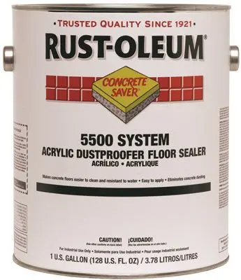 Rust-Oleum&Reg; Concrete Saver&Reg; 5500 System <100 Voc Acrylic Dust Proofer Floor Sealer, Clear, 1 Gallon 1
