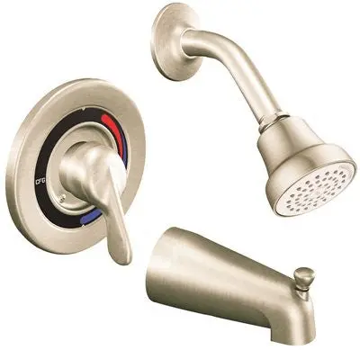 Cleveland Faucet Group Cornerstone Tub And Shower Trim Brushed Nickel 1.75 Gpm 1