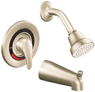 Cleveland Faucet Group Cornerstone Tub And Shower 1.75 Gpm Trim Brushed Nickel 1