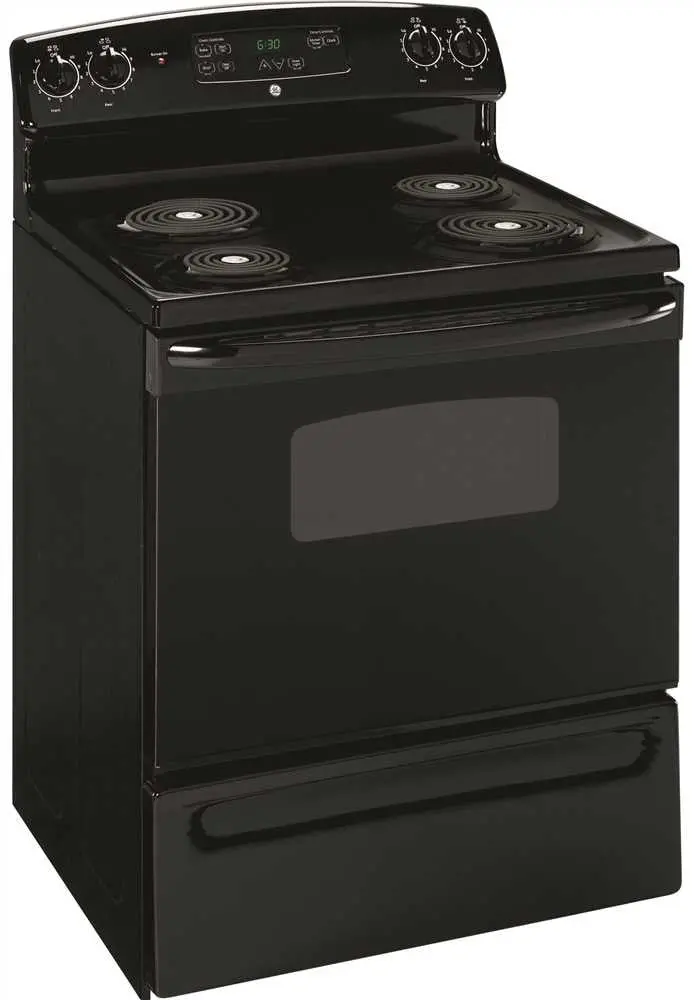 Ge&Reg; 30-Inch 5 Cu.Ft. Free-Standing Electric Range, Black 1