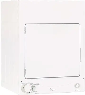 Ge&Reg; 3.6 Cu.Ft. Portable Or Stationary Electric Dryer, White, 3 Cycles 1