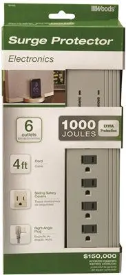 Coleman Cable 6 Outlet Surge Protector, 4 Ft. 1