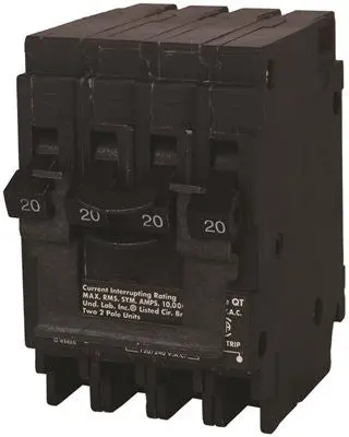 Siemens Q22020ct2 Circuit Breaker, Two 20 Amp Double Poles 1