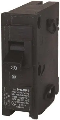 Murray Mp120 Circuit Breaker, 20 Amp, 1 Pole, 120 Volt 1