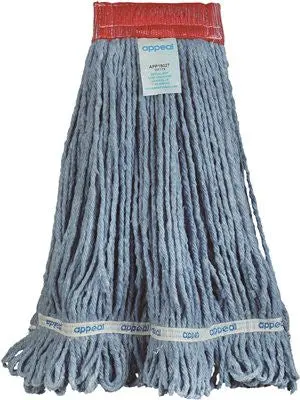Appeal Looped-End Mop Head With 5" Headband, Large, Blue 1
