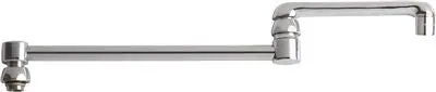Chicago Faucets Ecast&Reg; 18 In. Double Jointed Swing Spout With 2.2 Gpm Aerator Outlet, Lead Free 1