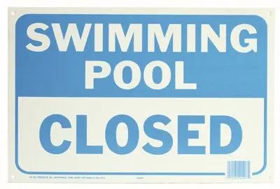 Swimming Pool Closed Sign 1