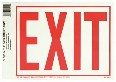 Hg Photolumin Exit Sign 1