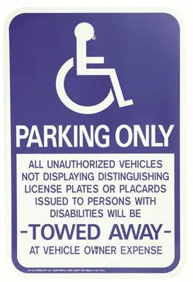 Handicapped Parking Only Sign 1