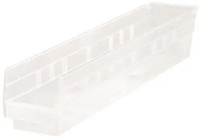 Quantum Storage Systems Economy Shelf Bin, 23-5-8" X 4-1-8" X 4", Clear 1