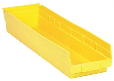 Quantum Storage Systems Economy Shelf Bin, 23-5-8" X 6-5-8" X 4", Yellow 1