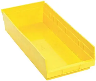 Quantum Storage Systems Economy Shelf Bin, 17-7-8 In. X 8-3-8 In. X 4 In., Yellow 1