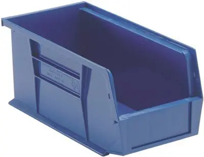 Quantum Storage Systems Stack And Hang Bin, 10-7-8" X 5-1-2" X 5", Blue 1