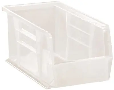 Quantum Storage Systems Stack And Hang Bin, 10-7-8" X 5-1-2" X 5", Clear 1