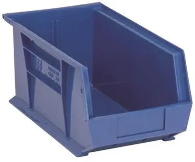 Quantum Storage Systems Stack And Hang Bin, 14-3-4" X 8-1-4" X 7", Blue 1
