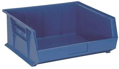 Quantum Storage Systems Stack And Hang Bin, 14-3-4" X 16-1-2" X 7", Blue 1