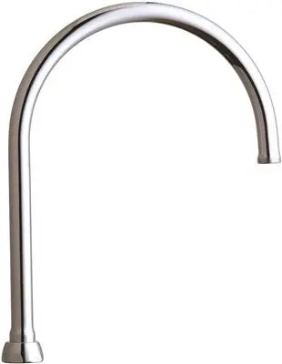 Chicago Faucets&Reg; Ecast&Reg; Lead-Free Rigid Swing Field Convertible Gooseneck Spout, 9-3-4 In. Tall, Chrome 1
