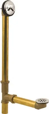 Gerber&Reg; Brass Trip-Lever Drain For Roman Bathtubs, Chrome 1