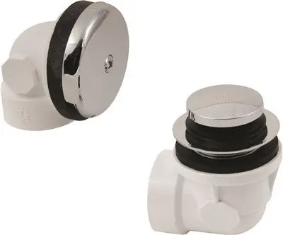 Pvc Waste And Overflow Half Kit 1 Hole Brushed Nickel 1