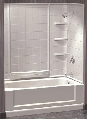 Indulgence Bathtub 3-Piece Wall Surround, 59-1-4X60x31-1-4 In., High Gloss White 1